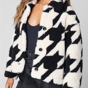 Blank nyc love bird houndstooth jacket nwt